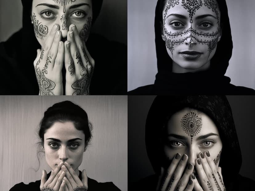 Monochrome Henna Portraiture