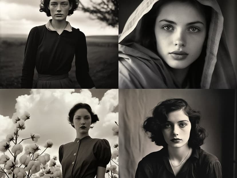 vintage monochrome portrait