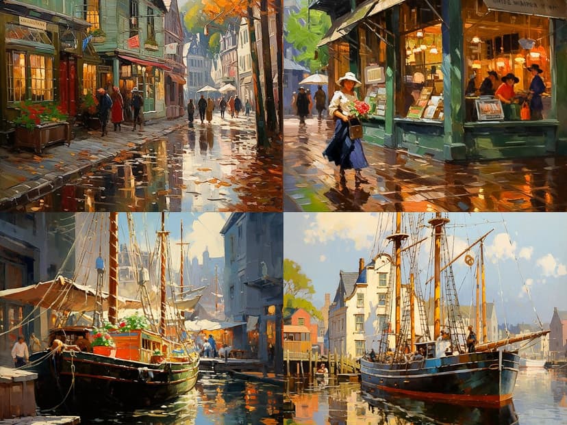 Impressionist Urban Scene