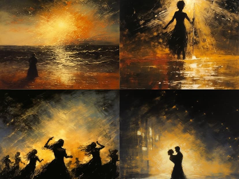 impressionistic silhouette