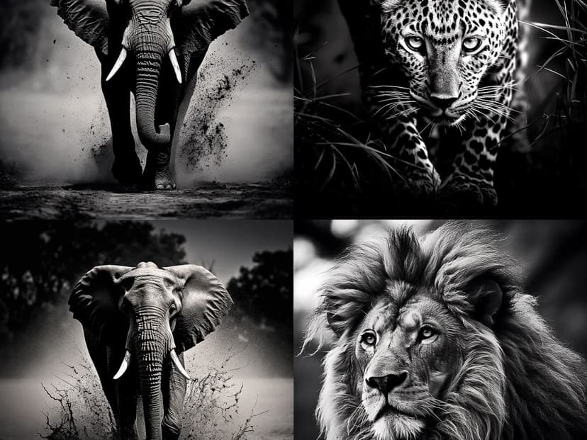 Monochrome Wildlife Portraiture