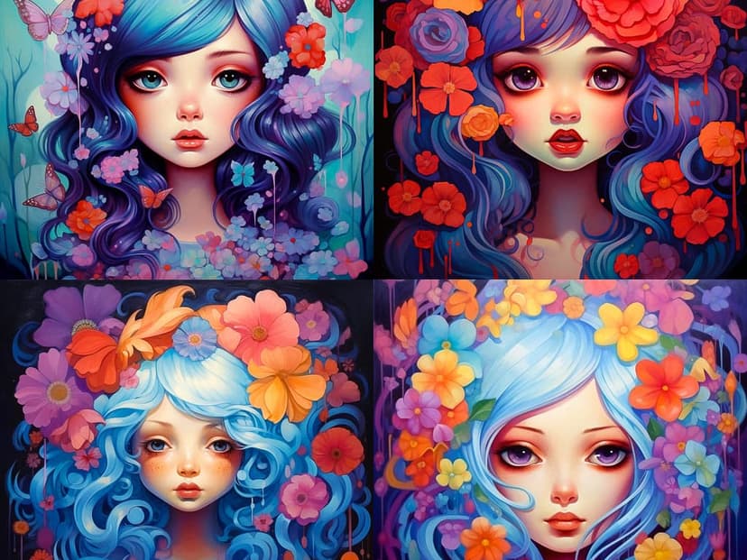 Whimsical Floral Portraiture