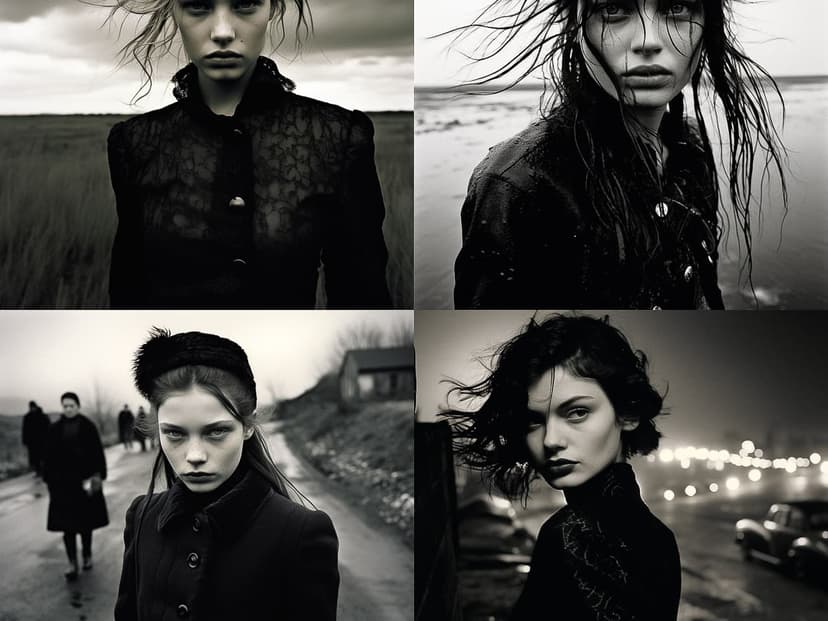 moody monochrome portraiture