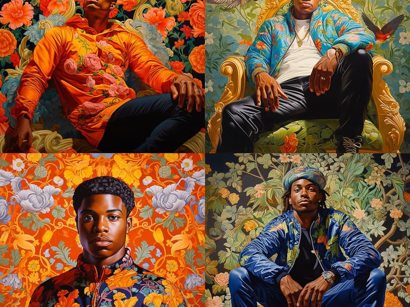 Floral Baroque Portraiture