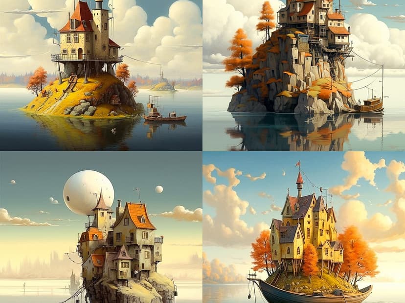 Whimsical Fantasy Landscape